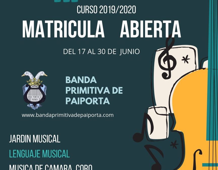 MATRICULA ABIERTA CURSO 2019/2020