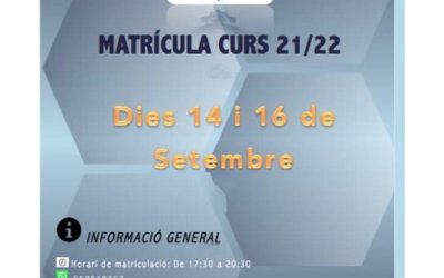 MATRICULA ABIERTA CURSO 2021/2022