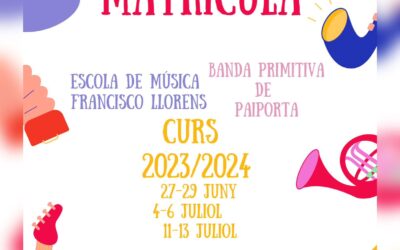 MATRICULA ABIERTA CURSO 2023/2024